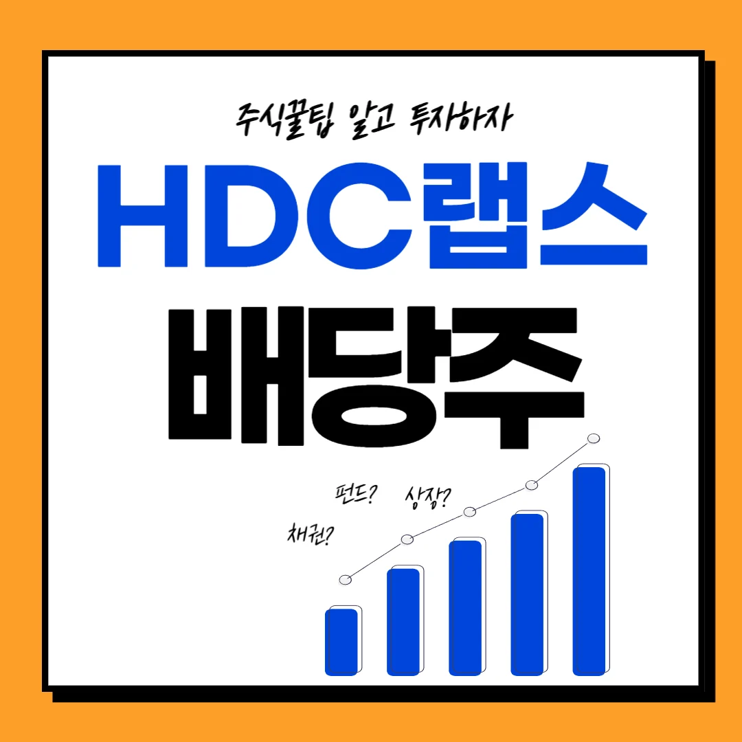 HDC랩스 배당일 배당락일 배당금 배당기준일 정리